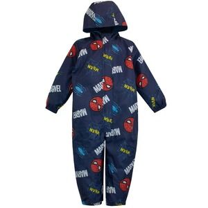 Marvel Spider-Man Puddle Suit All In One 5-6 Years Raincoat Hooded‎ - Flaw READ